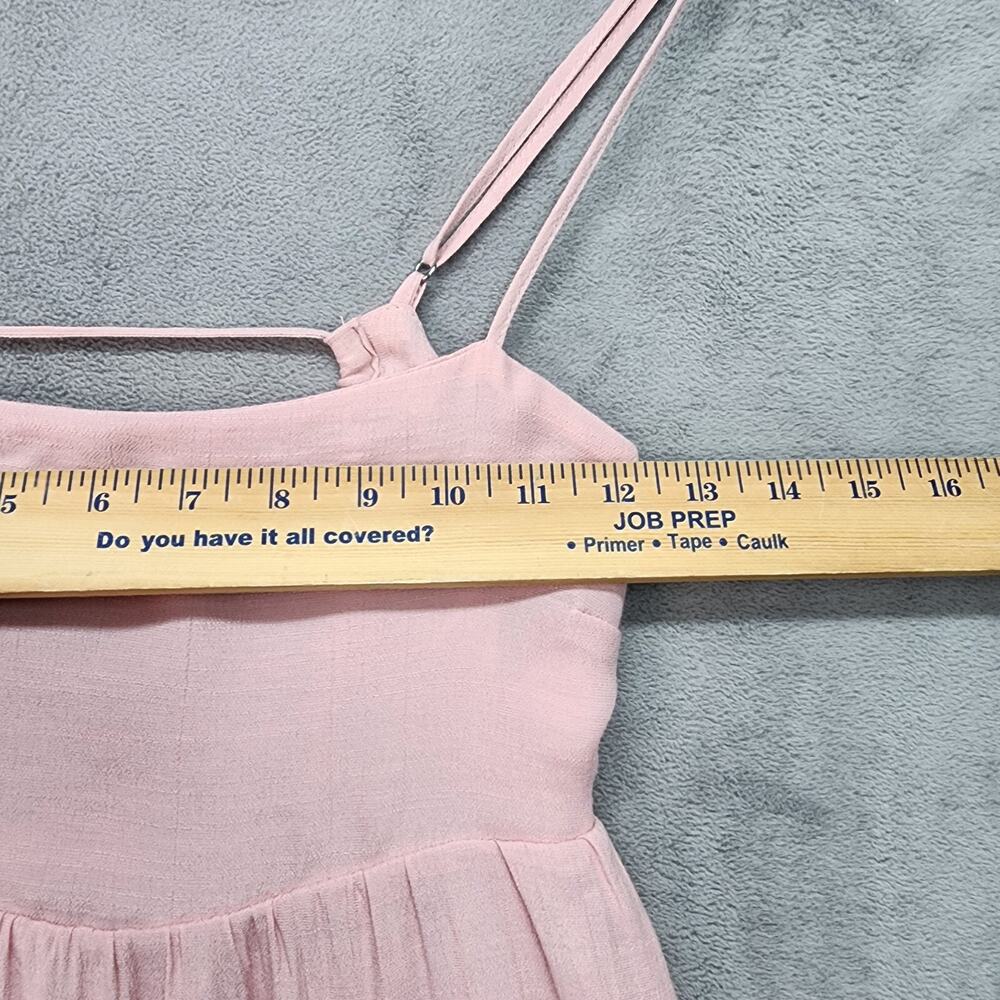 Love Tree Dress Women SMALL Pink Ruffled Crinkle Gauze Lined Beach Coastal Summe - Picture 9 of 13